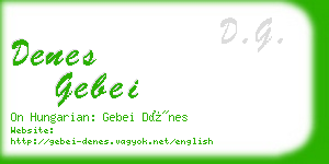 denes gebei business card